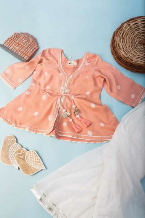 Image for Kusvaa Wsk65 Lokakriti Muslin Sharara Top Set Front