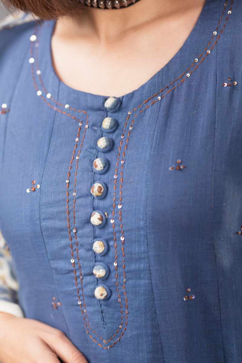 Image for Kusvaa Wsr362 Iksha Cotton Complete Suit Set Closeup