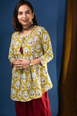 Image for Kusvaa Wsr366 Mahesa Cotton Short Kurti Featured