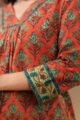 Image for Wsr360 Vanhi Cotton Short Kurti Closeup 2