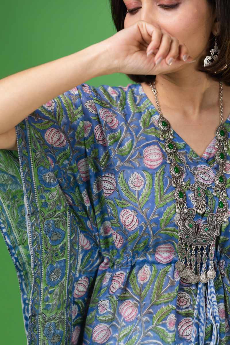 Image for Kusvaa Anuk01 Samiya Cotton Kaftan Closeup 2