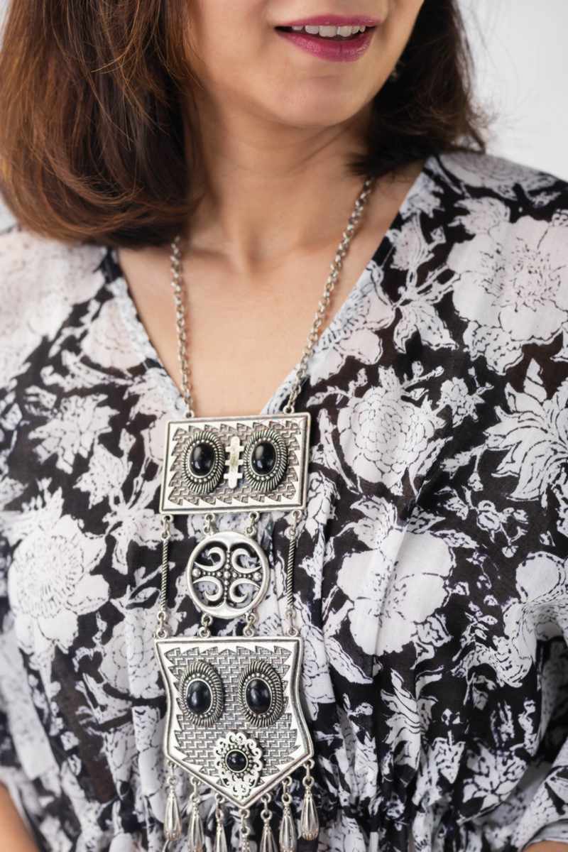 Image for Kusvaa Anuk02 Sibani Cotton Kaftan Closeup