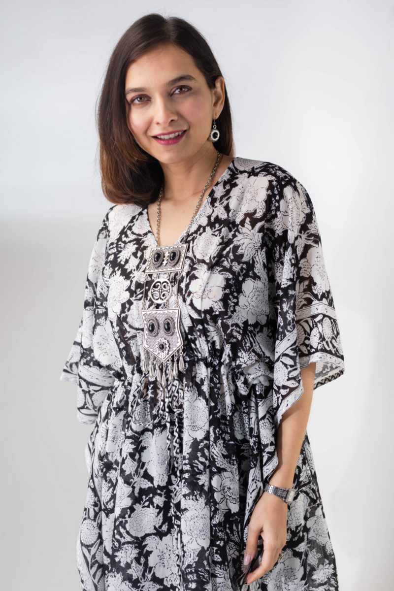 Image for Kusvaa Anuk02 Sibani Cotton Kaftan Side