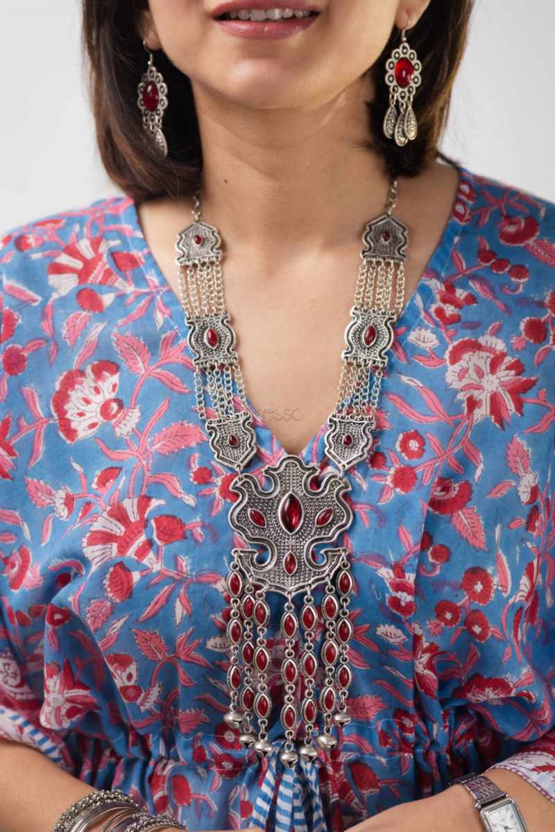 Image for Kusvaa Anuk03 Muskan Cotton Kaftan Closeup