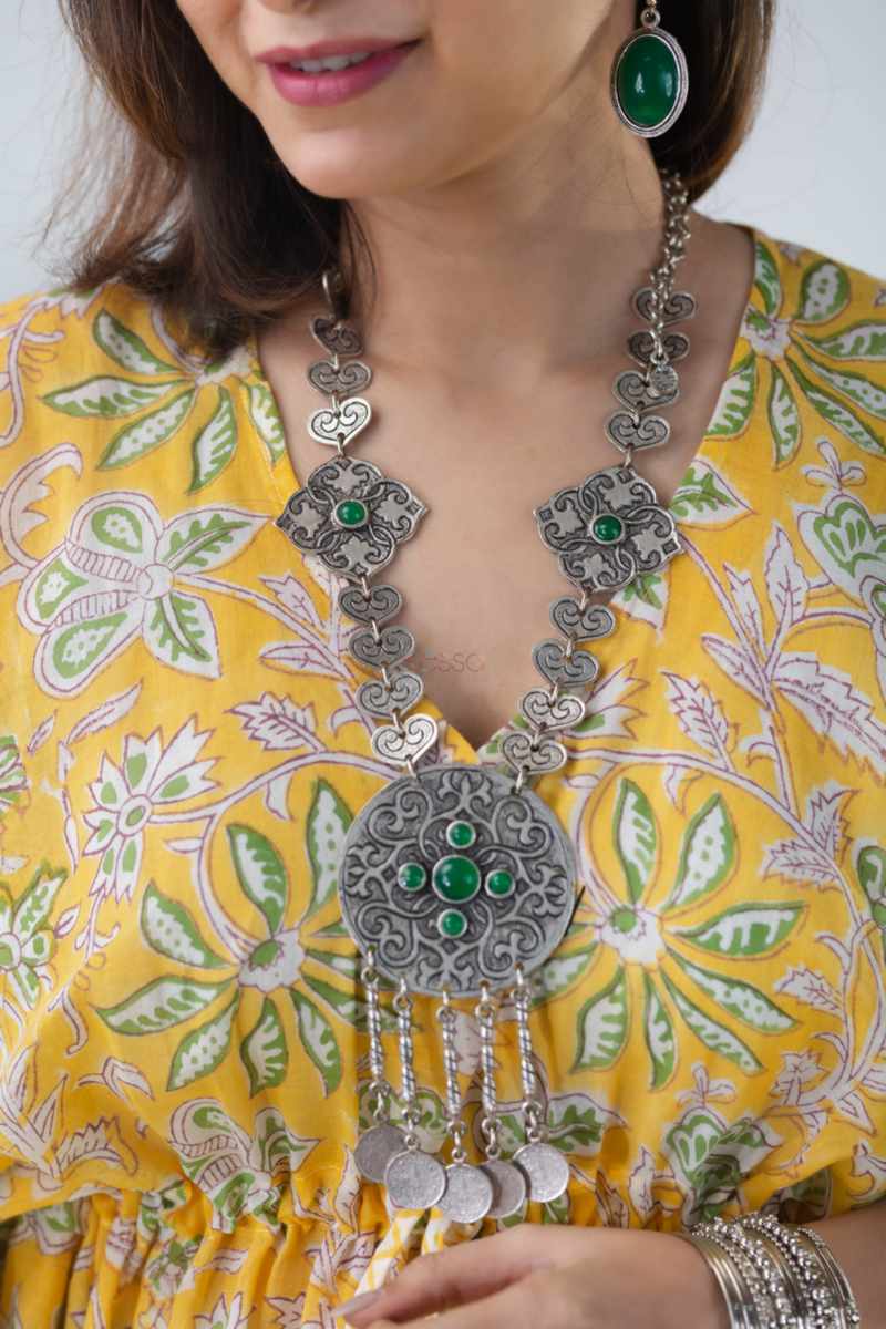 Image for Kusvaa Anuk04 Riya Cotton Kaftan Closeup