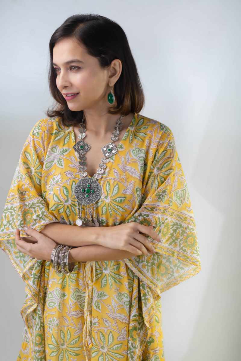 Image for Kusvaa Anuk04 Riya Cotton Kaftan Front