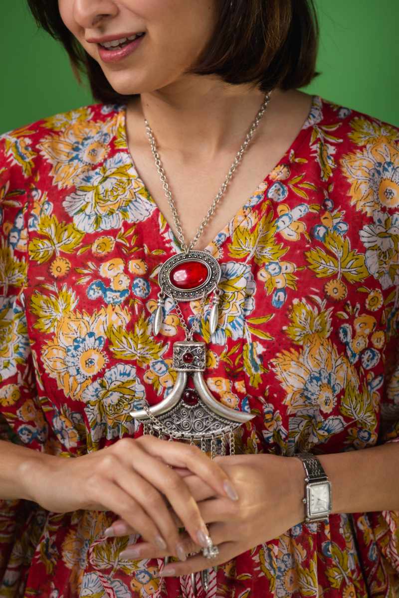 Image for Kusvaa Anuk07 Arzu Cotton Kaftan Side