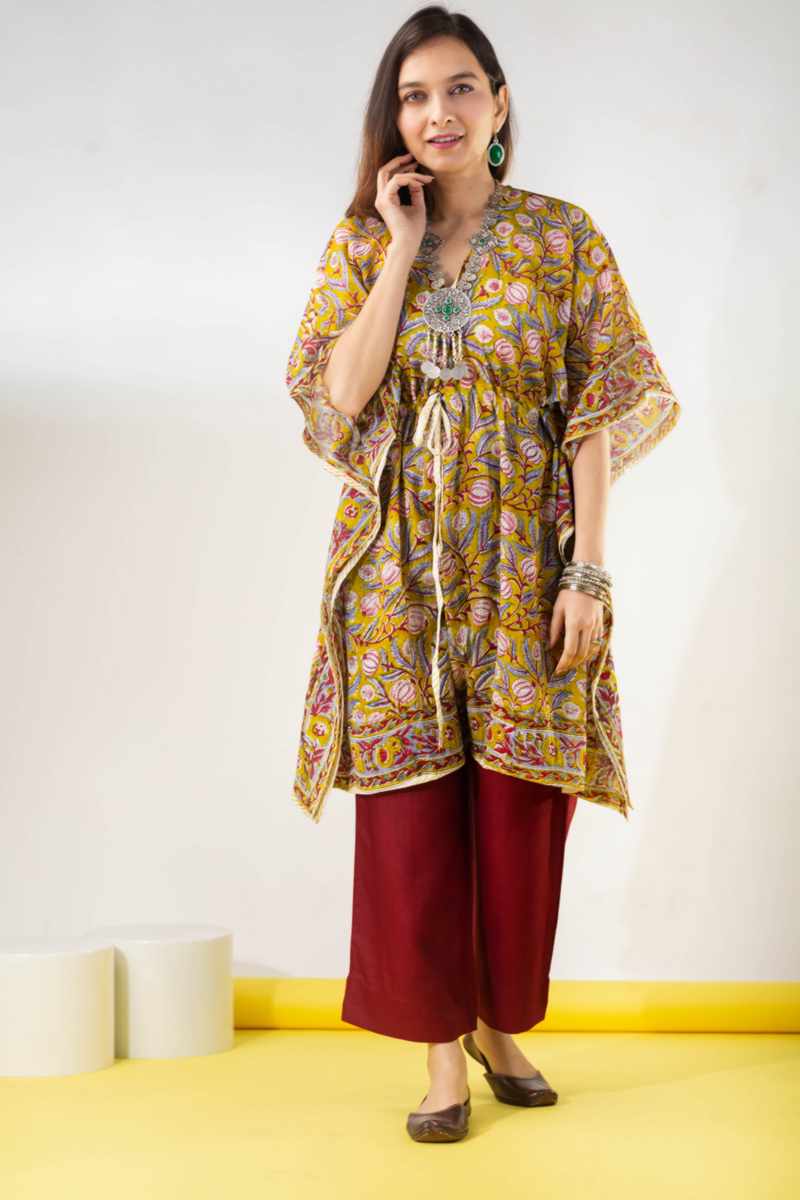 Image for Kusvaa Anuk09 Afsana Cotton Kaftan Front