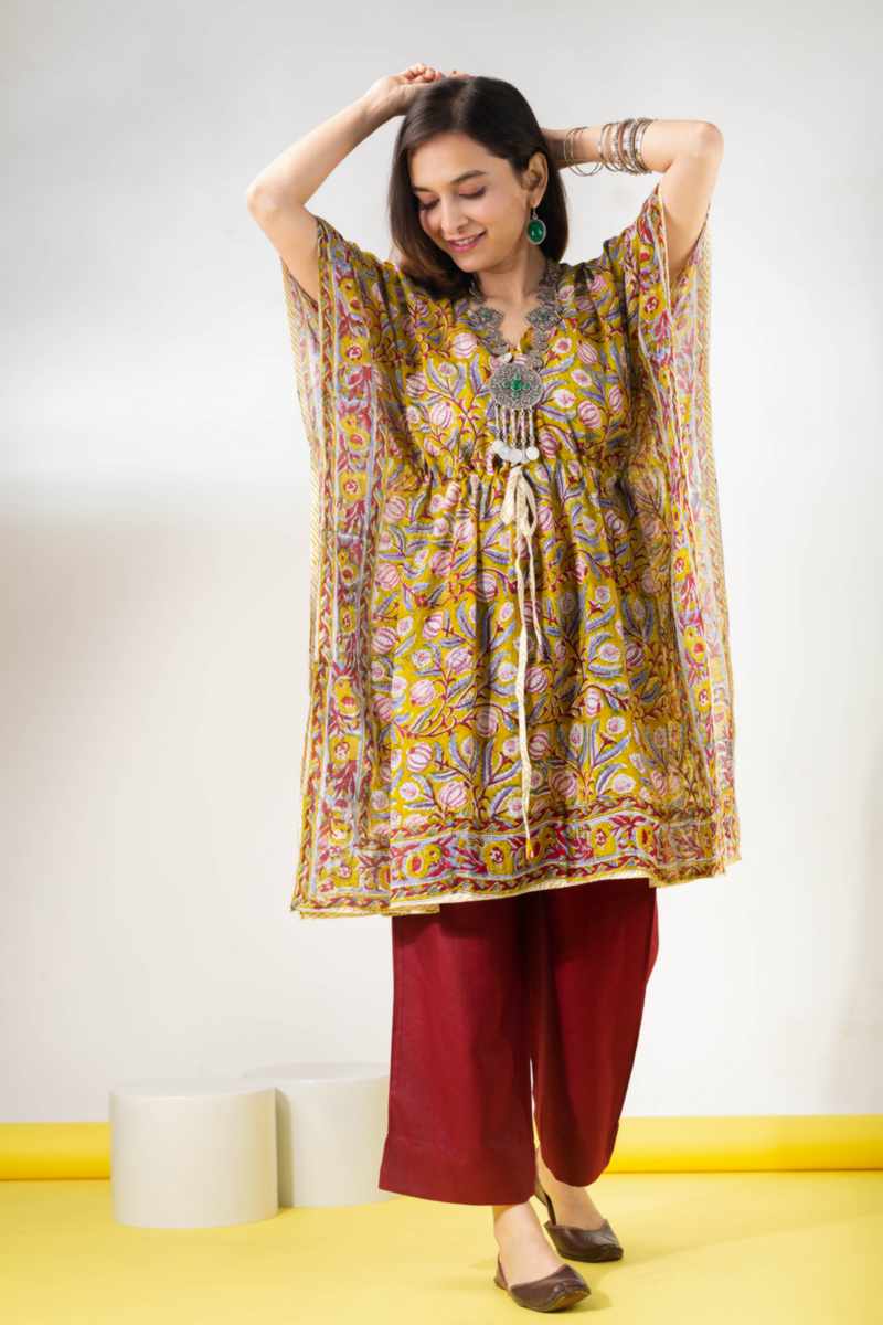 Image for Kusvaa Anuk09 Afsana Cotton Kaftan Side