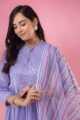 Image for Kusvaa Avdaf174 Nakesha Cotton Kurta With Pallazo And Kota Doria Dupatta Side New