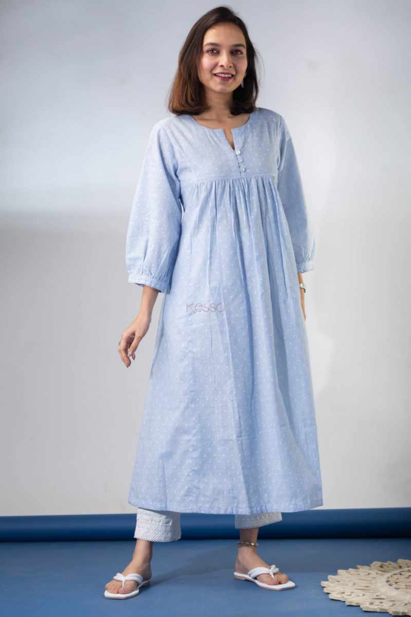 Image for Kusvaa Avdaf203 Akshiti Cotton Dobby Kurta Front