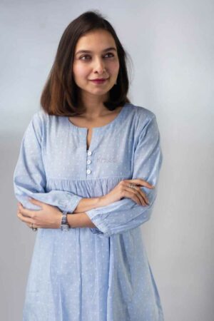 Image for Kusvaa Avdaf203 Akshiti Cotton Dobby Kurta Side