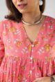 Image for Kusvaa Bpr19 Ashni Short Block Print Kurti Closeup New