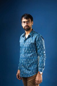 Image for Kusvaa Bpr24 Kastuv Block Print Men Shirt Side