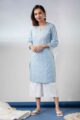 Image for Kusvaa Taf101 Chaetalee Cotton Short Kurti Closeup 2