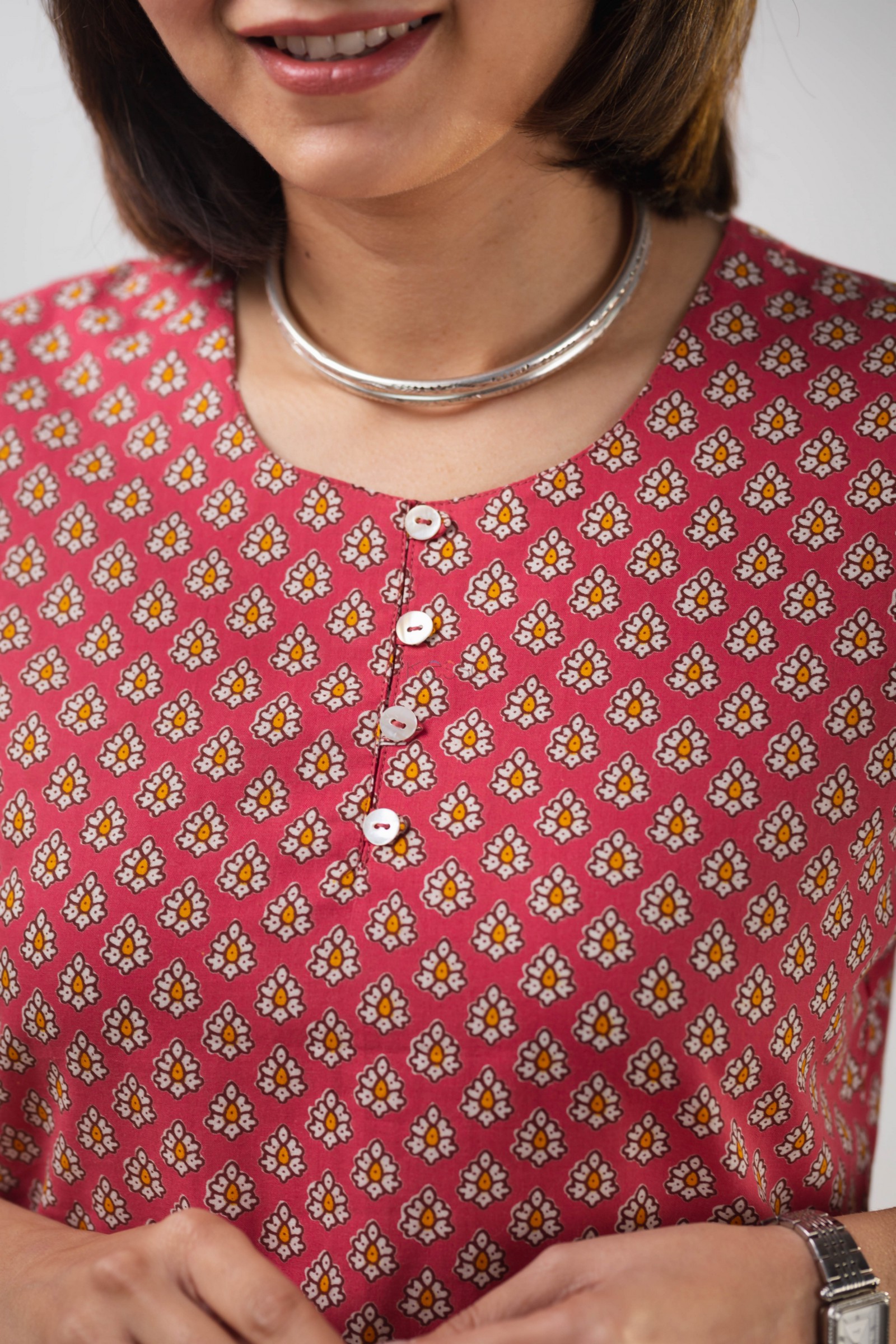 Image for Kusvaa Taf102 Zahril Cotton Kurta Closeup Hd