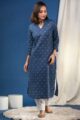 Image for Kusvaa Taf104 Falguny Cotton Kurta Closeup 2