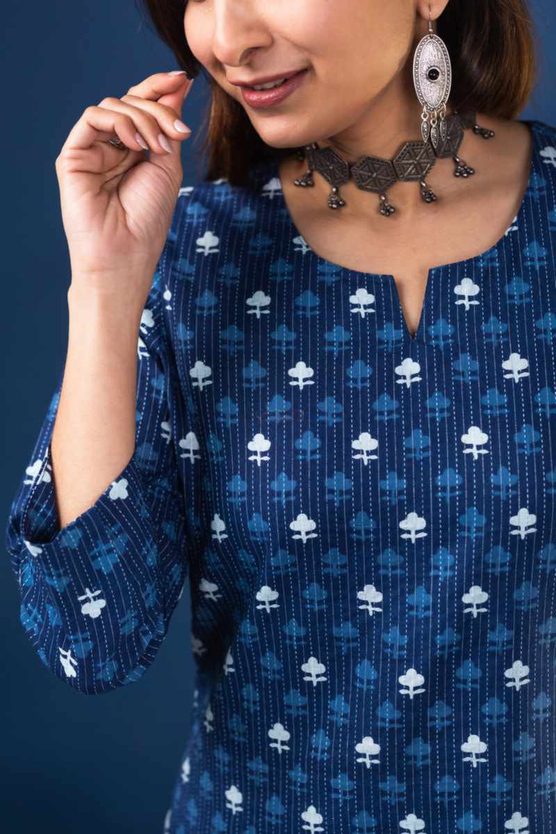 Image for Kusvaa Taf105 Evya Cotton Kurta Closeup