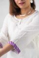 Image for Kusvaa Vcr142 Ameya Dobby Cotton Kurta With Lehriya Palazzo Closeup 2 New