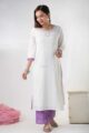 Image for Kusvaa Vcr142 Ameya Dobby Cotton Kurta With Lehriya Palazzo Front New