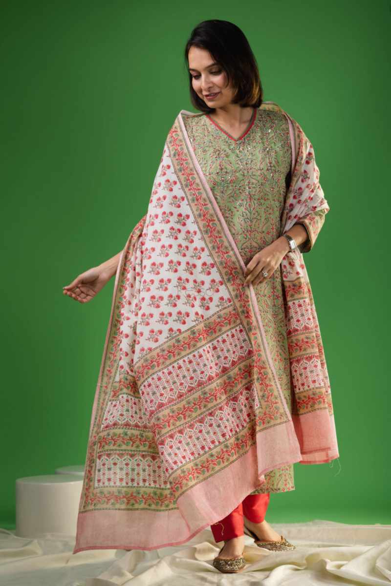 Image for Kusvaa Vcr171 Ziya Straight Kurta With Dupatta Featured