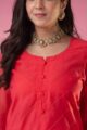 Image for Kusvaa Ws912 Ojaswita Chanderi Straight Kurta Closeup New