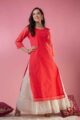 Image for Kusvaa Ws912 Ojaswita Chanderi Straight Kurta Front New