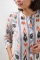 Image for Kusvaa Ws927 Ziyana Ikat Kurta Closeup