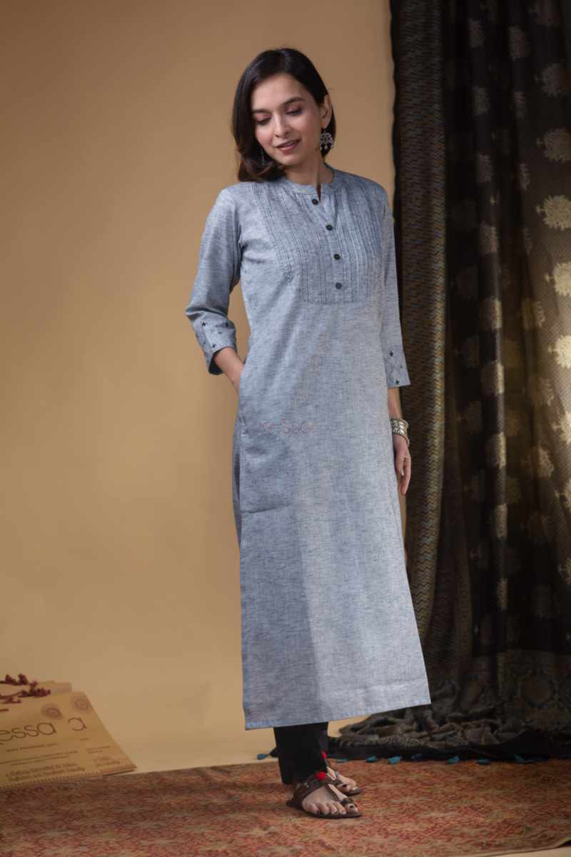 Image for Kusvaa Ws968 Akshiti Handloom Cotton Kurta Front