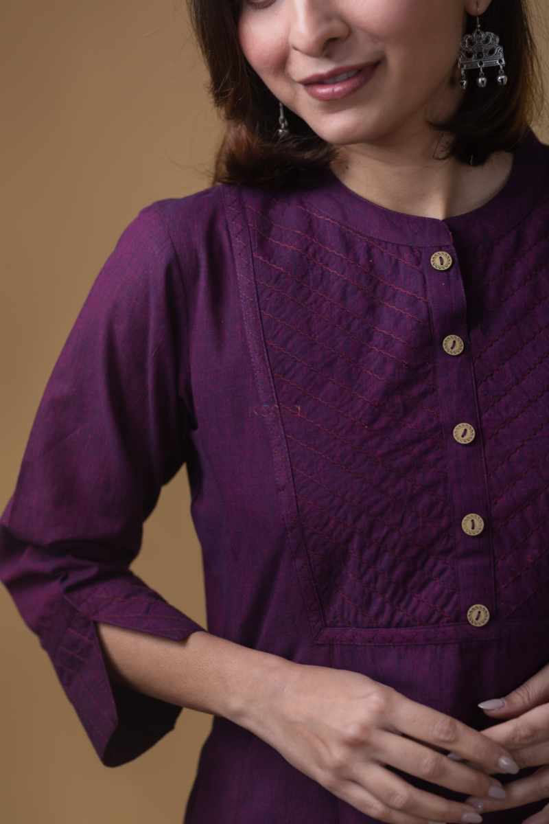 Image for Kusvaa Ws969 Sashriti South Cotton Kurtapant Set Closeup
