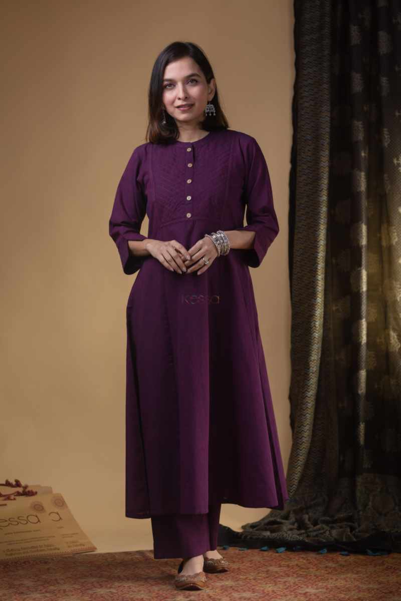 Image for Kusvaa Ws969 Sashriti South Cotton Kurtapant Set Featured