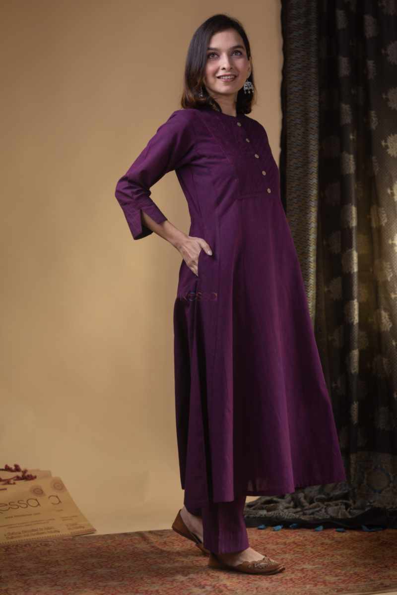 Image for Kusvaa Ws969 Sashriti South Cotton Kurtapant Set Front