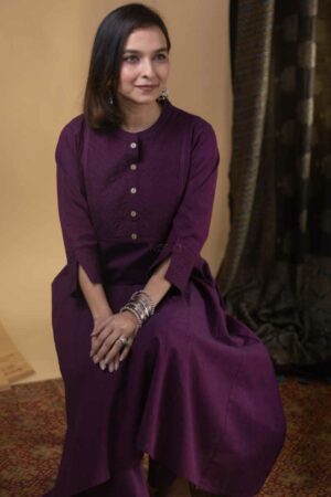 Image for Kusvaa Ws969 Sashriti South Cotton Kurtapant Set Sitting
