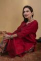Image for Kusvaa Ws976 Aakiya Cotton Slub Kurta Pant Set Sitting