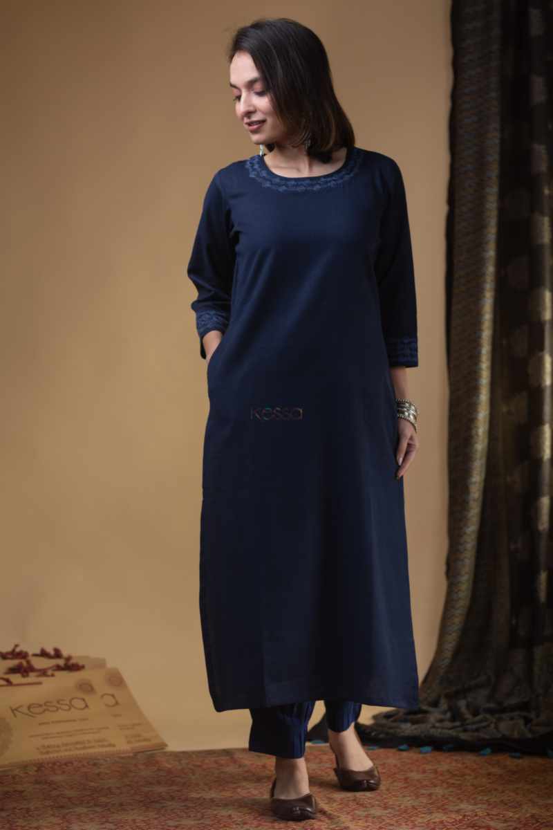 Image for Kusvaa Ws978 Aamiya South Cotton Kurta Side