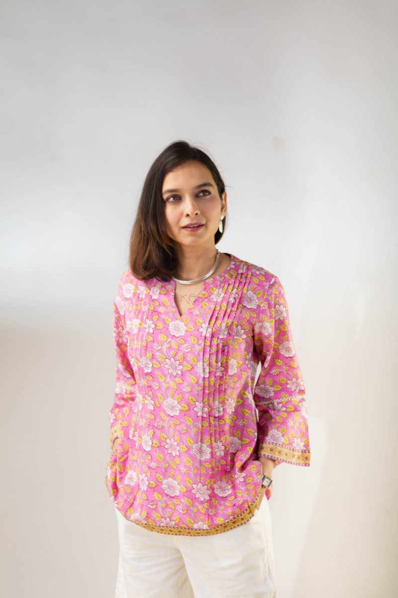 Image for Kusvaa Wsr312 Nithyan Cotton Short Kurti Side New