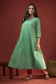 Image for Kusvaa Avdaf206 Isnadevi Cotton A Line Kurta Front