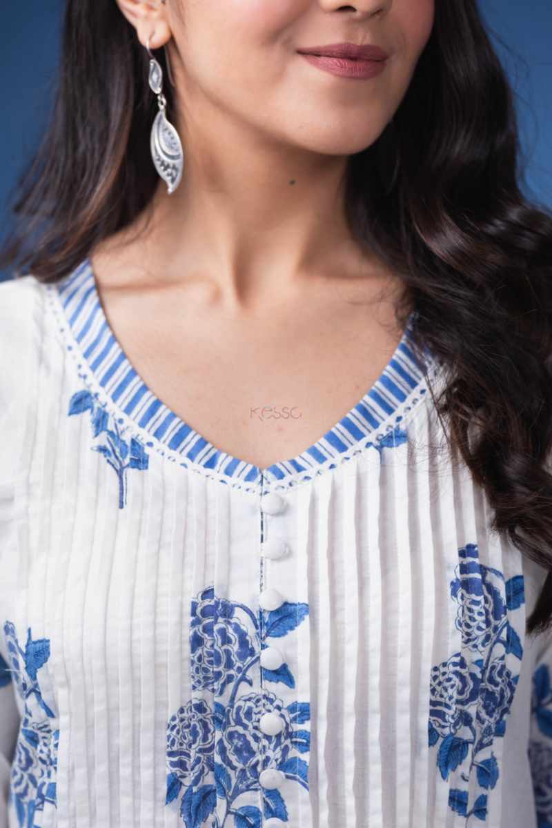 Image for Kusvaa Avdaf207 Mohana Straight Kurta With Dupatta Closeup