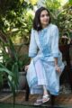 Image for Kusvaa Avdaf208 Shashi Handblock Cotton A Line Kurta Sitting