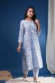 Image for Kusvaa Avdaf210 Enakshi Cotton Handblock Kurta Pant Set Featured