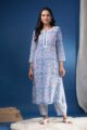 Image for Kusvaa Avdaf210 Enakshi Cotton Handblock Kurta Pant Set Front