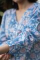 Image for Kusvaa Avdaf212 Omana Cotton Handblock Shirt Closeup 2