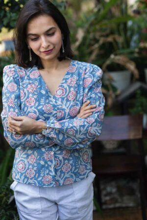Image for Kusvaa Avdaf212 Omana Cotton Handblock Shirt Featured