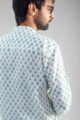 Image for Kusvaa Awk57 Savar Block Print Men Shirt Closeup 2