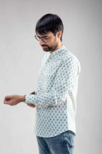 Image for Kusvaa Awk57 Savar Block Print Men Shirt Featured