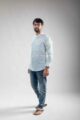 Image for Kusvaa Awk57 Savar Block Print Men Shirt Front