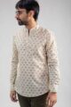 Image for Kusvaa Awk58 Viraj Block Print Men Shirt Closeup 2