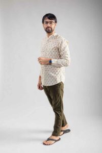Image for Kusvaa Awk58 Viraj Block Print Men Shirt Front