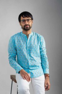 Image for Kusvaa Awk61 Tavasya Block Print Men Shirt Featured