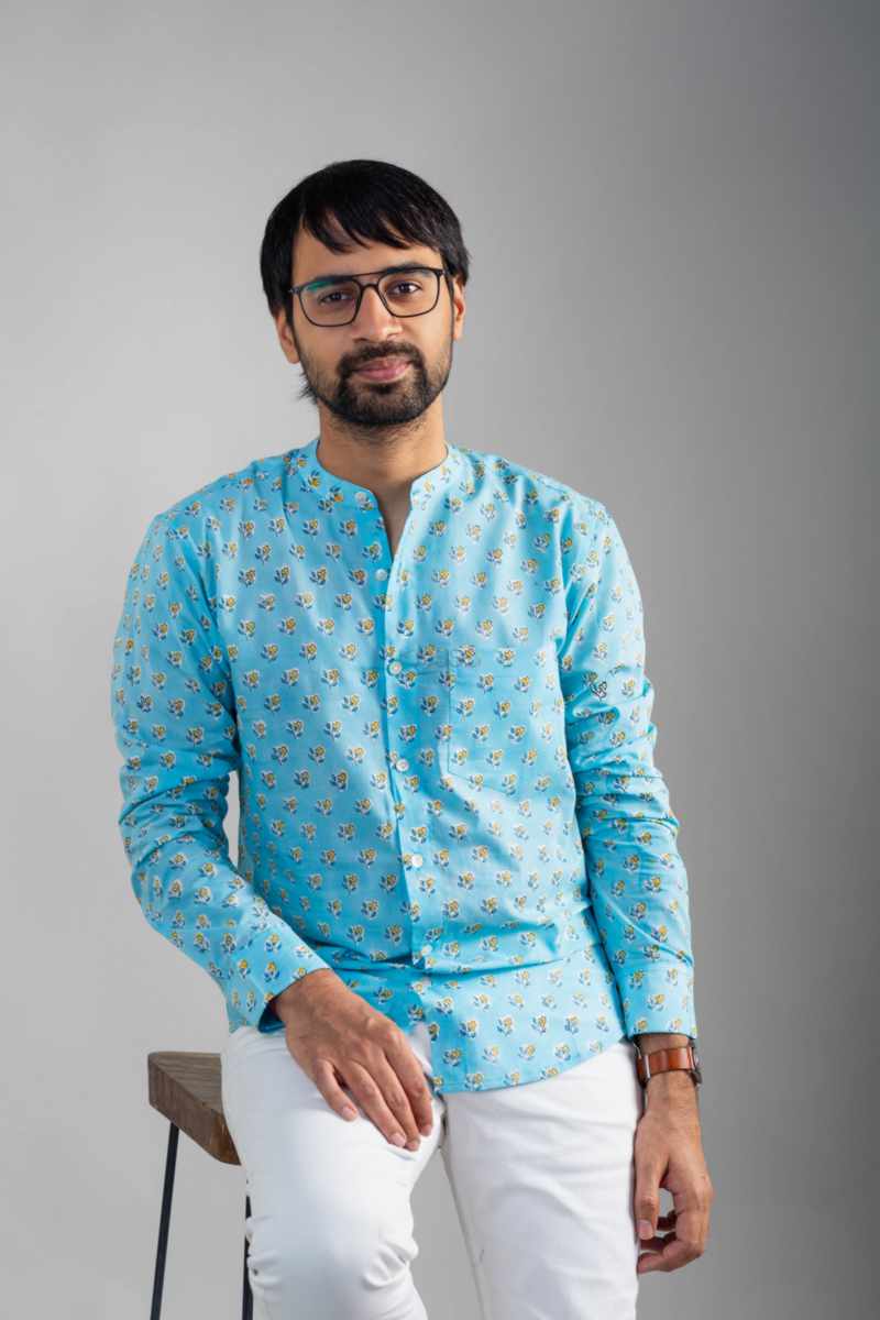 Image for Kusvaa Awk61 Tavasya Block Print Men Shirt Featured